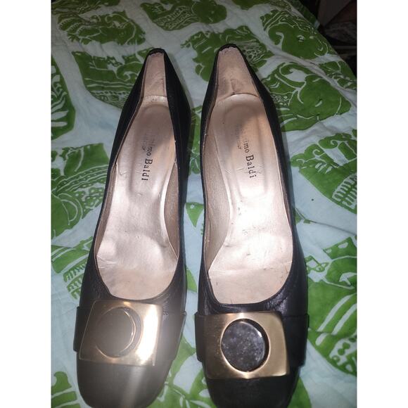 Massimo Baldi Women's Blk Career Pump Size 40 or 9M Made In Italy Leather - Picture 10 of 16